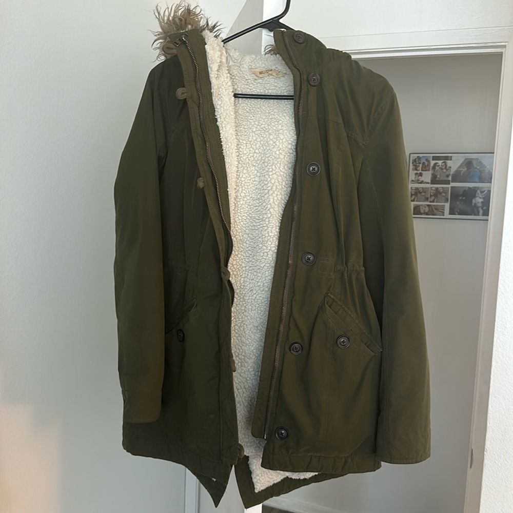 Size small olive green Hollister jacket